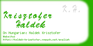 krisztofer haldek business card